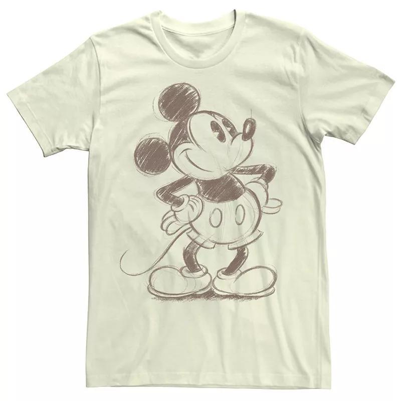 Disneys Mickey Mouse Mens Pencil Sketch Original Graphic Tee Product Image