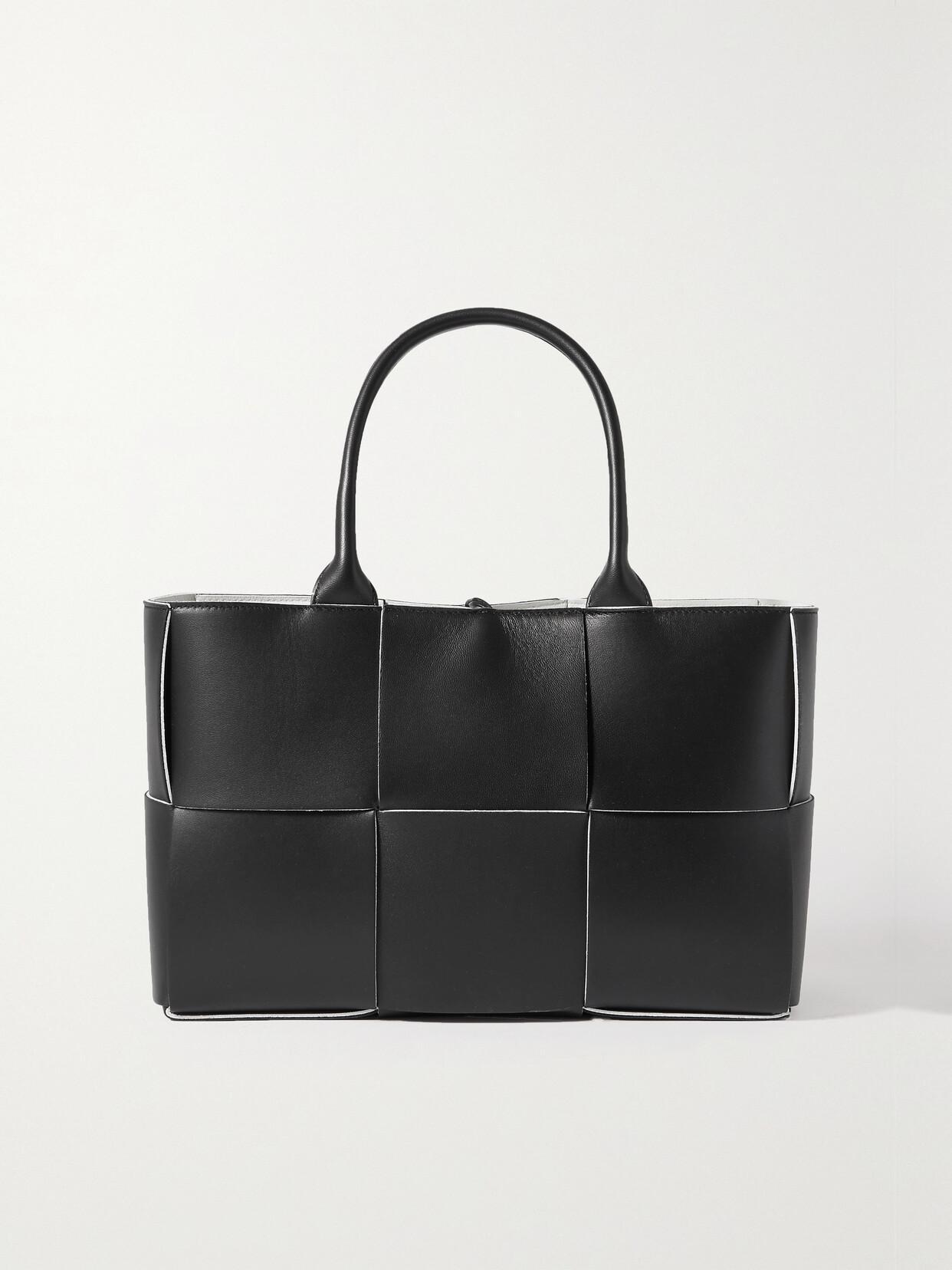 BOTTEGA VENETA Arco Intreccio Nappa Leather Tote Bag In Black Product Image