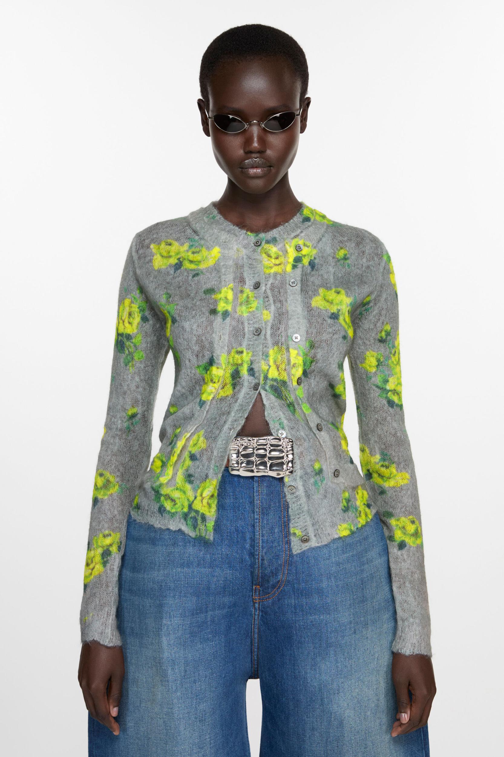 Layered mohair cardigan Product Image