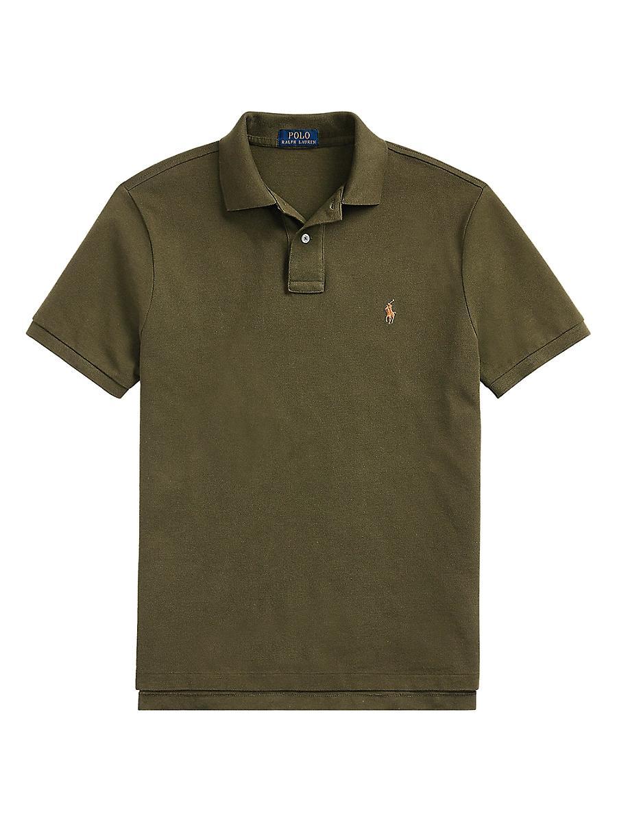 Mens Mesh Classic-Fit Polo Shirt Product Image