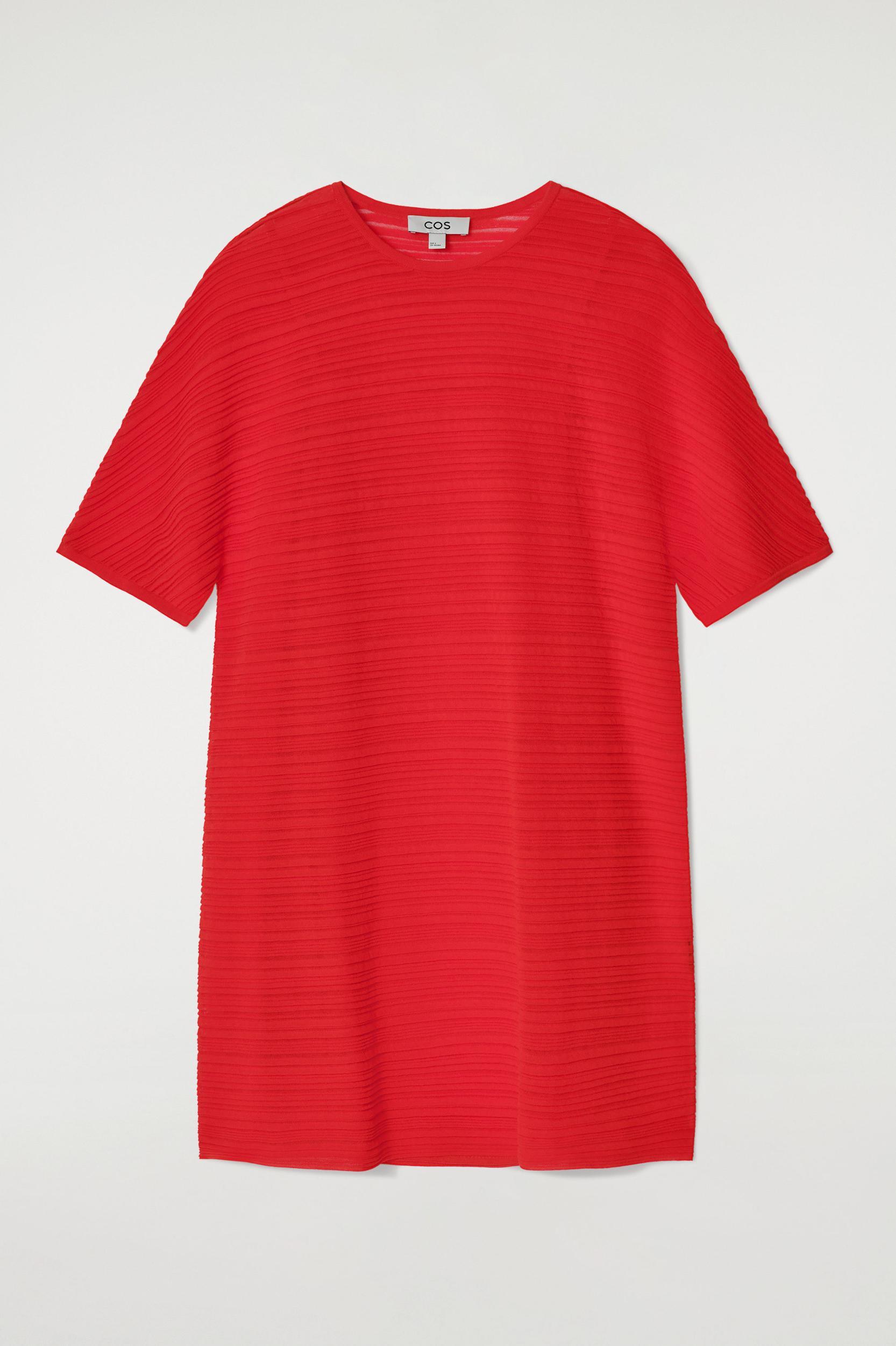 PLEATED KNITTED MINI DRESS Product Image