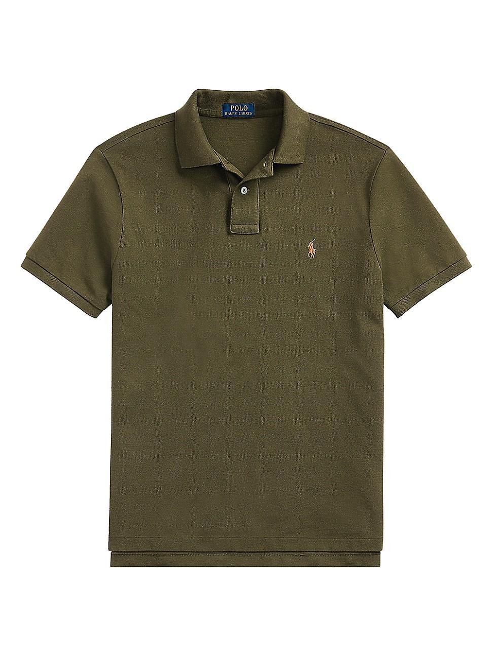 Mens Mesh Classic-Fit Polo Shirt Product Image