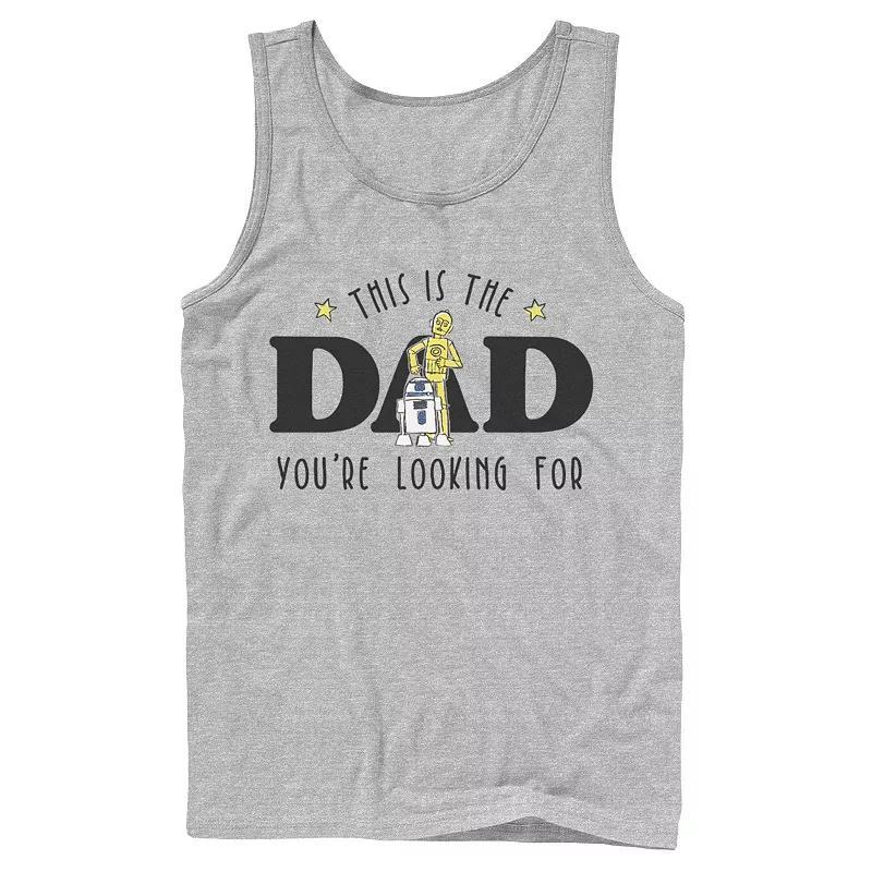 Men's Star Wars Father's Day This Is The Dad You're Looking For Tank Top, Size: Large, Athletic Grey Product Image