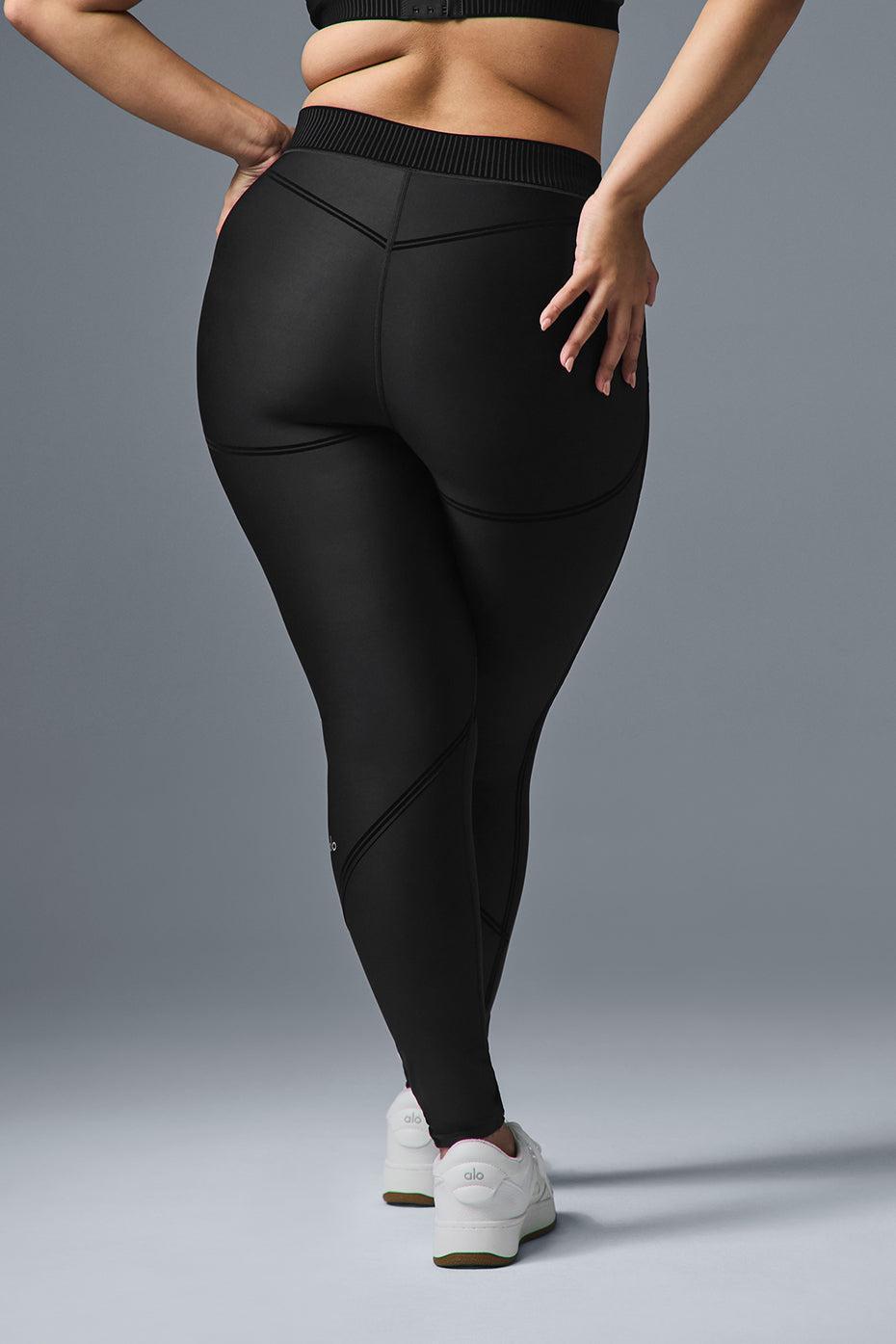 Airlift Mesh Line Up High-Waist Legging - Black Female Product Image