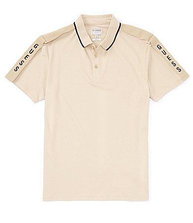 Guess Short Sleeve Pique Guess Tape Polo Product Image