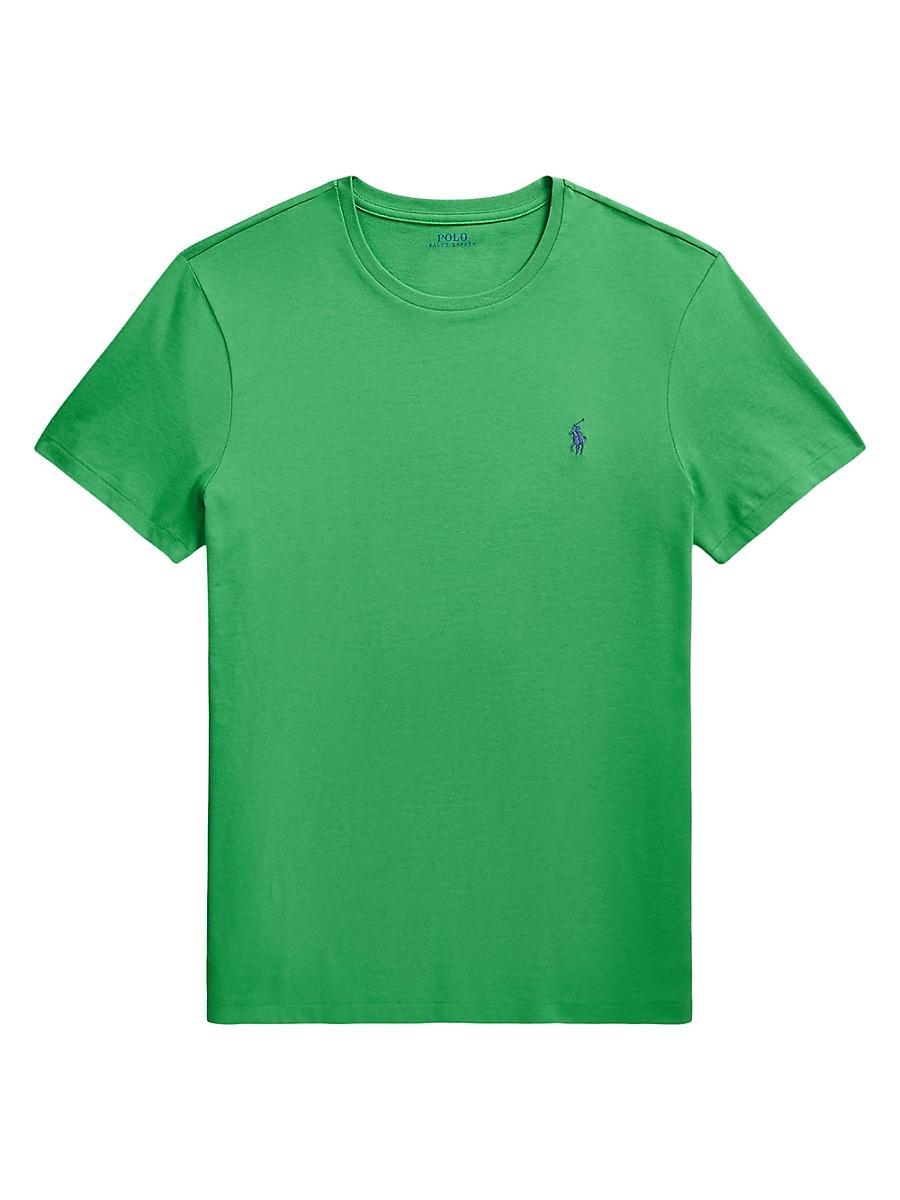 Mens Custom-Slim-Fit Jersey Crewneck T-Shirt Product Image