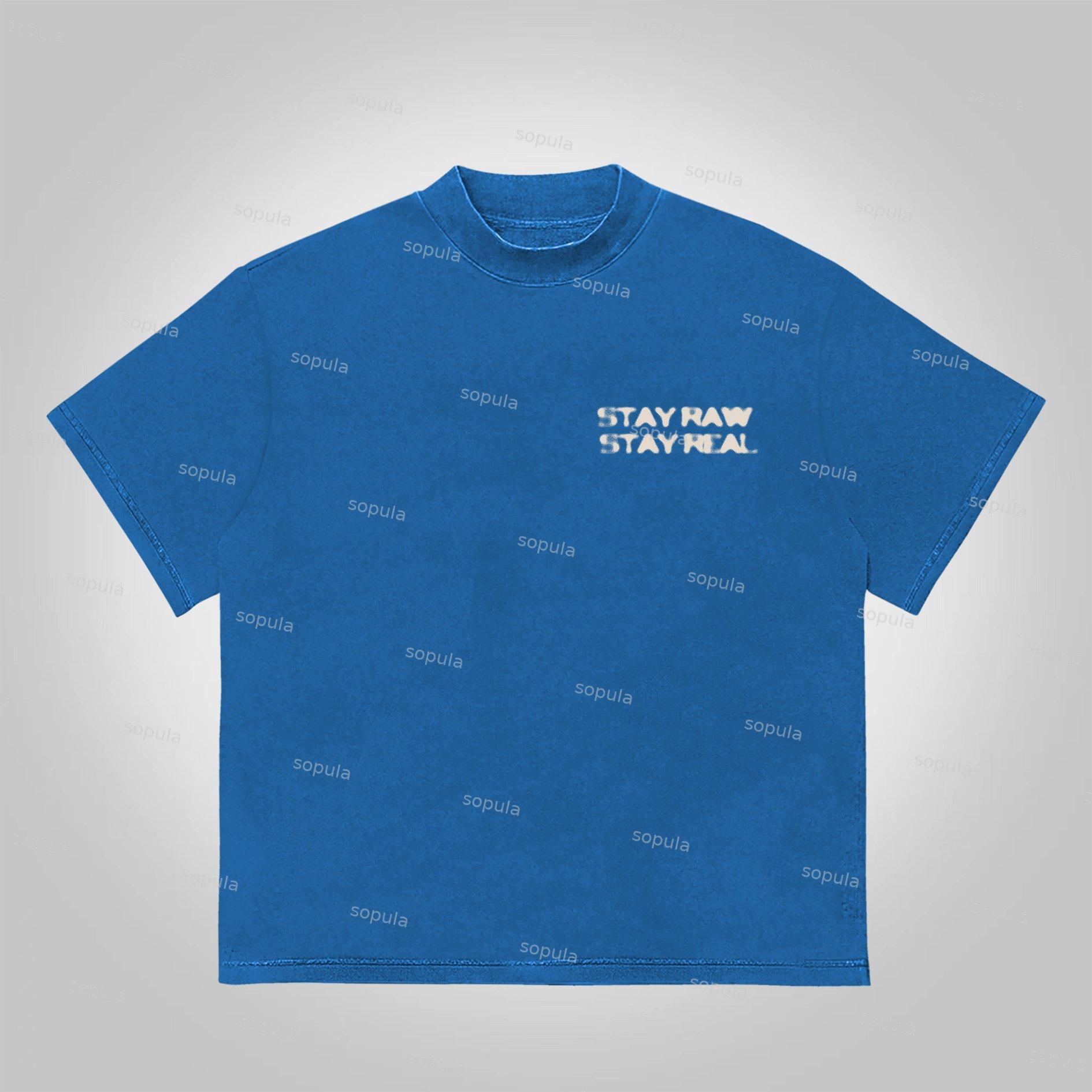 Sopula Stay Raw Stay Real Cross Dirty Braid Character Graphics Cotton T-Shirt Product Image