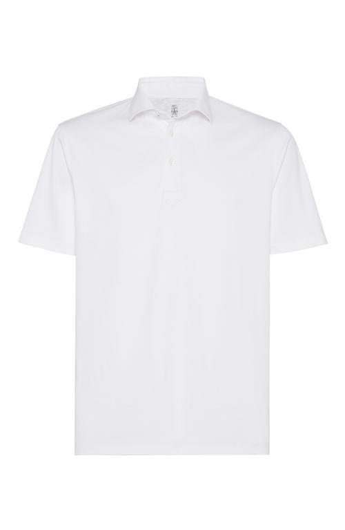 BRUNELLO CUCINELLI Classic Polo Shirt In White Product Image