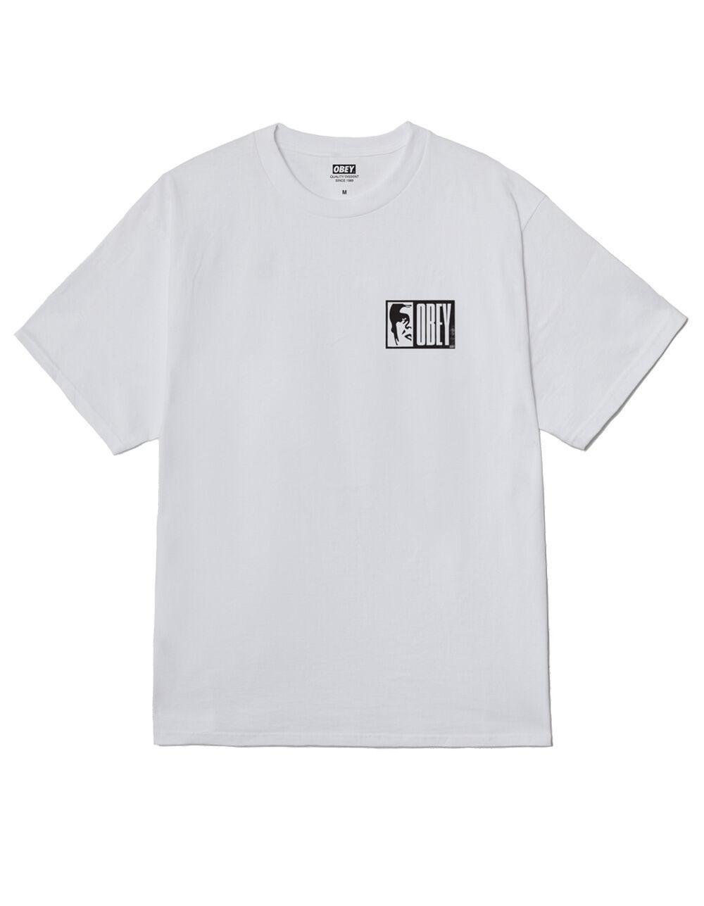 OBEY Half Icon Mens Tee - WHITE Product Image