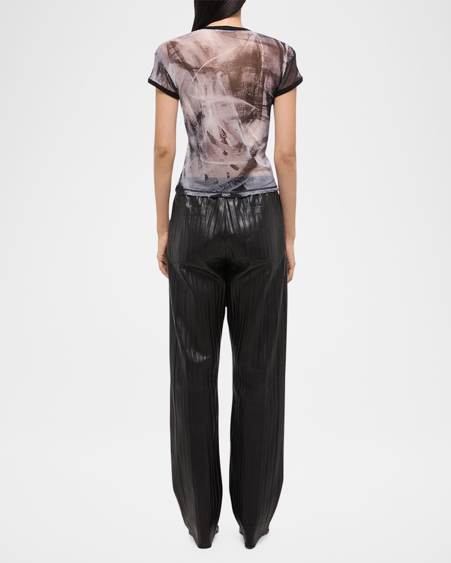 Printed Slim Mesh Tee Product Image