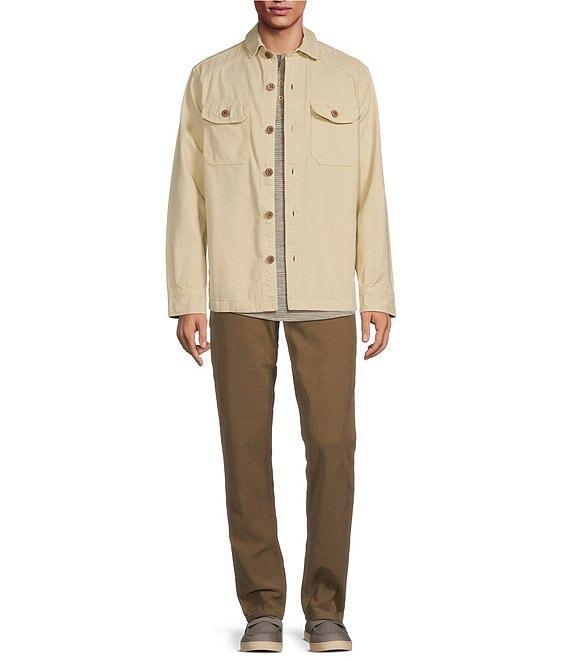 Rowm The Rambler Long Sleeve Garment Dyed Canvas Solid Shirt Jacket Product Image