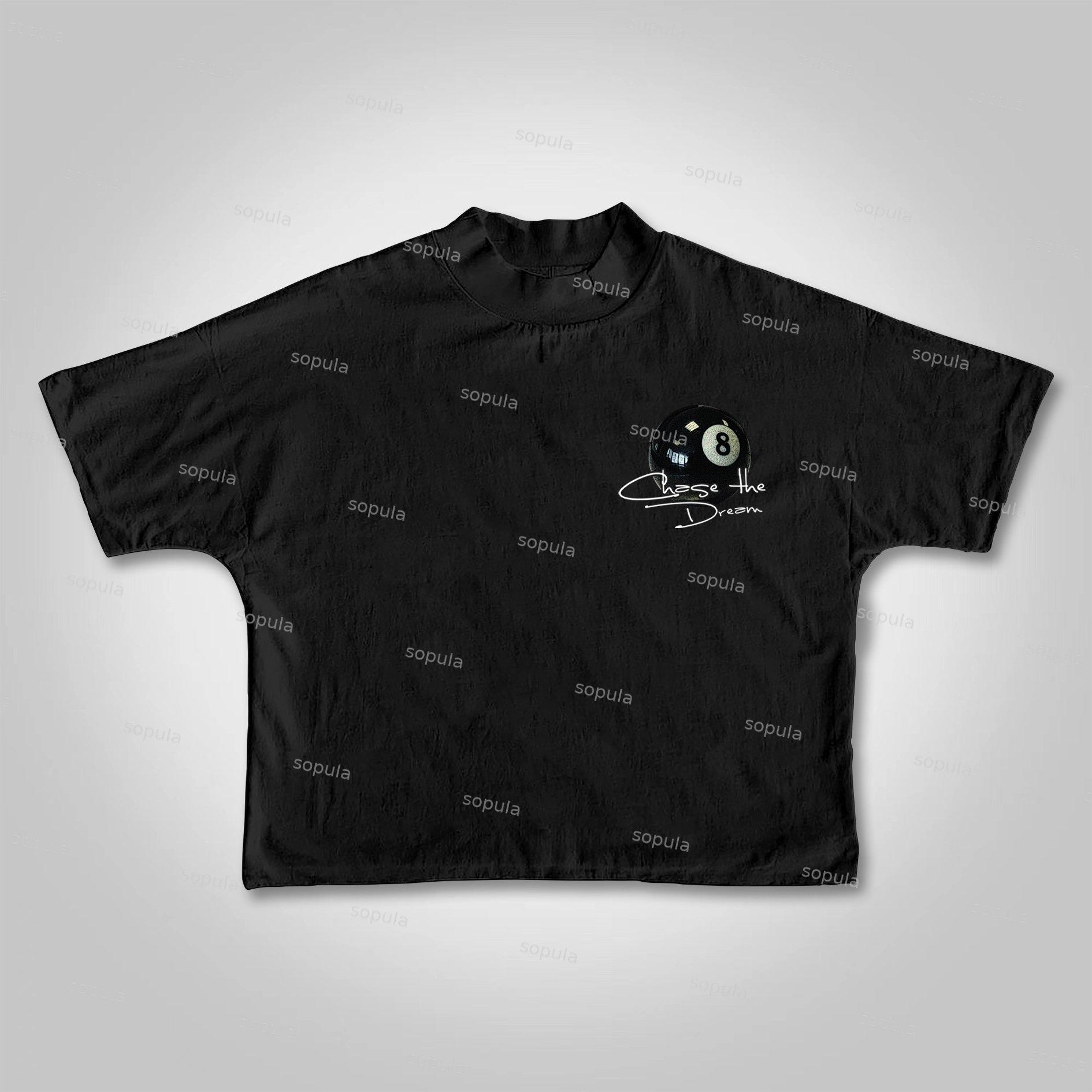 Sopula Chase The Dream Vintage Billiards Graphics Cropped T-Shirts Product Image