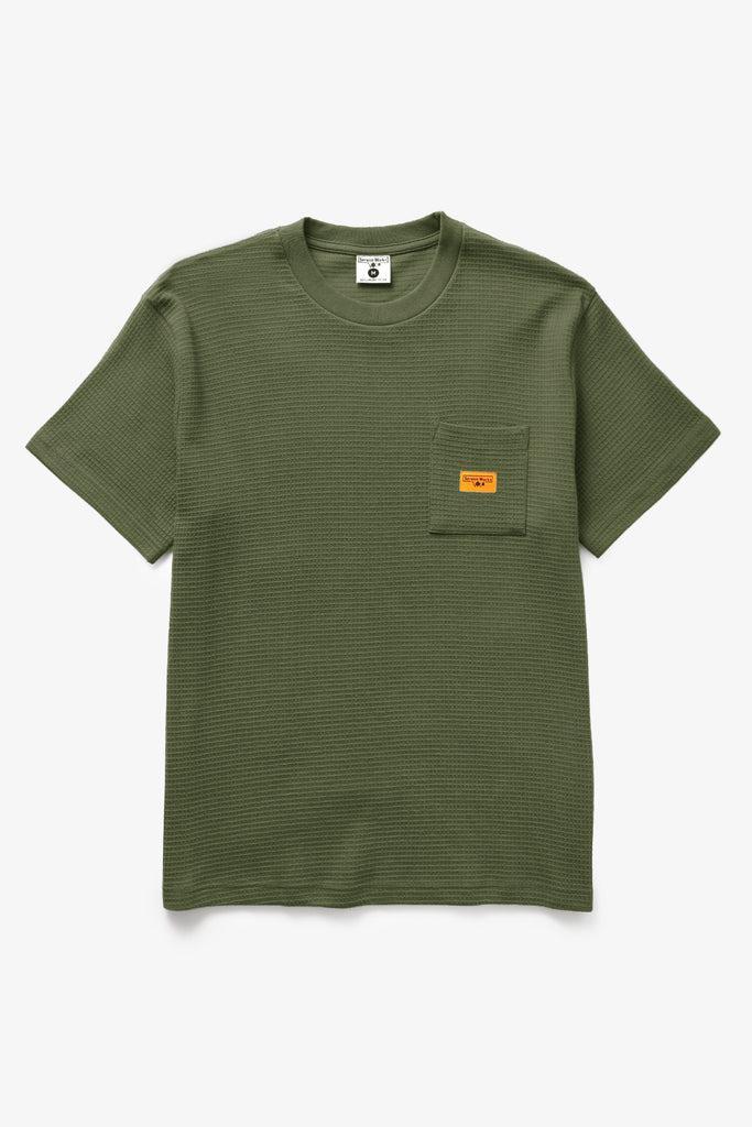 Waffle Pocket Tee - Olive Product Image