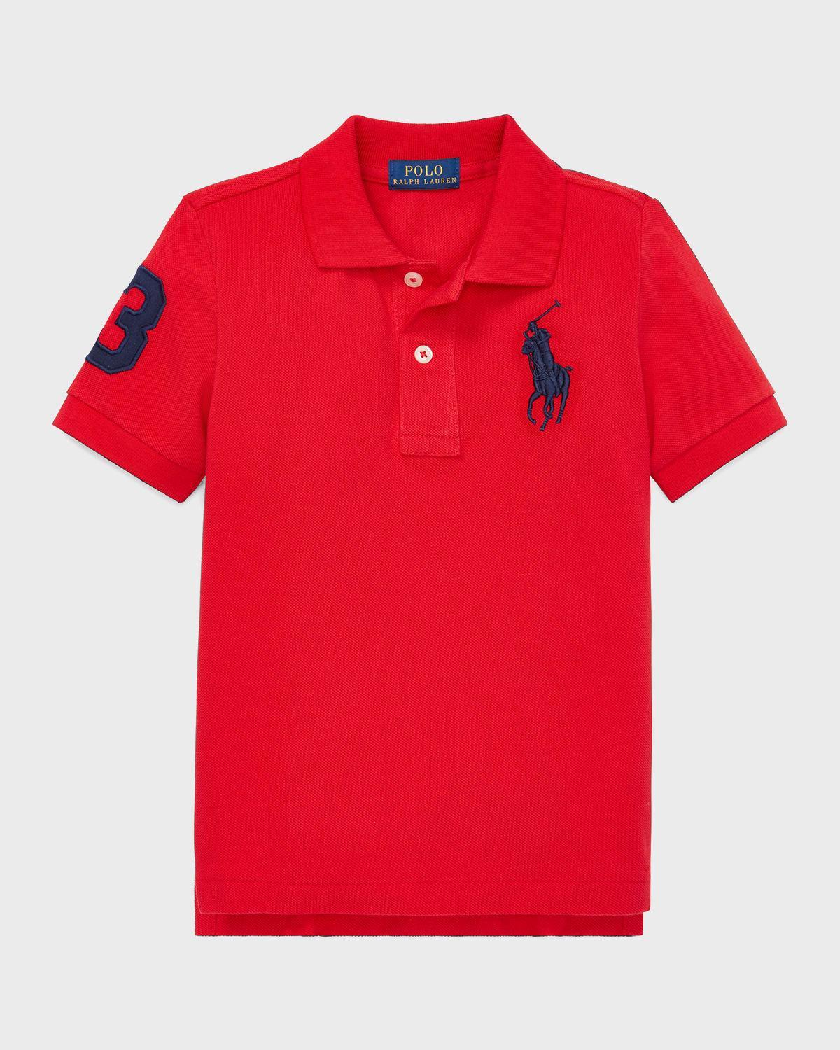 Boys Big Pony Pique Knit Polo, Size 2-7 Product Image