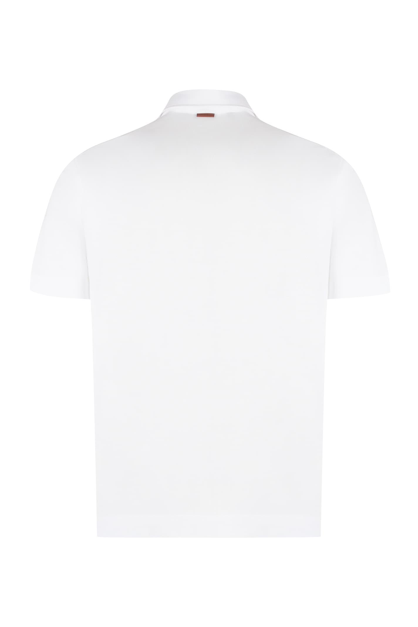 ZEGNA Short-sleeve Polo Shirt In White Product Image