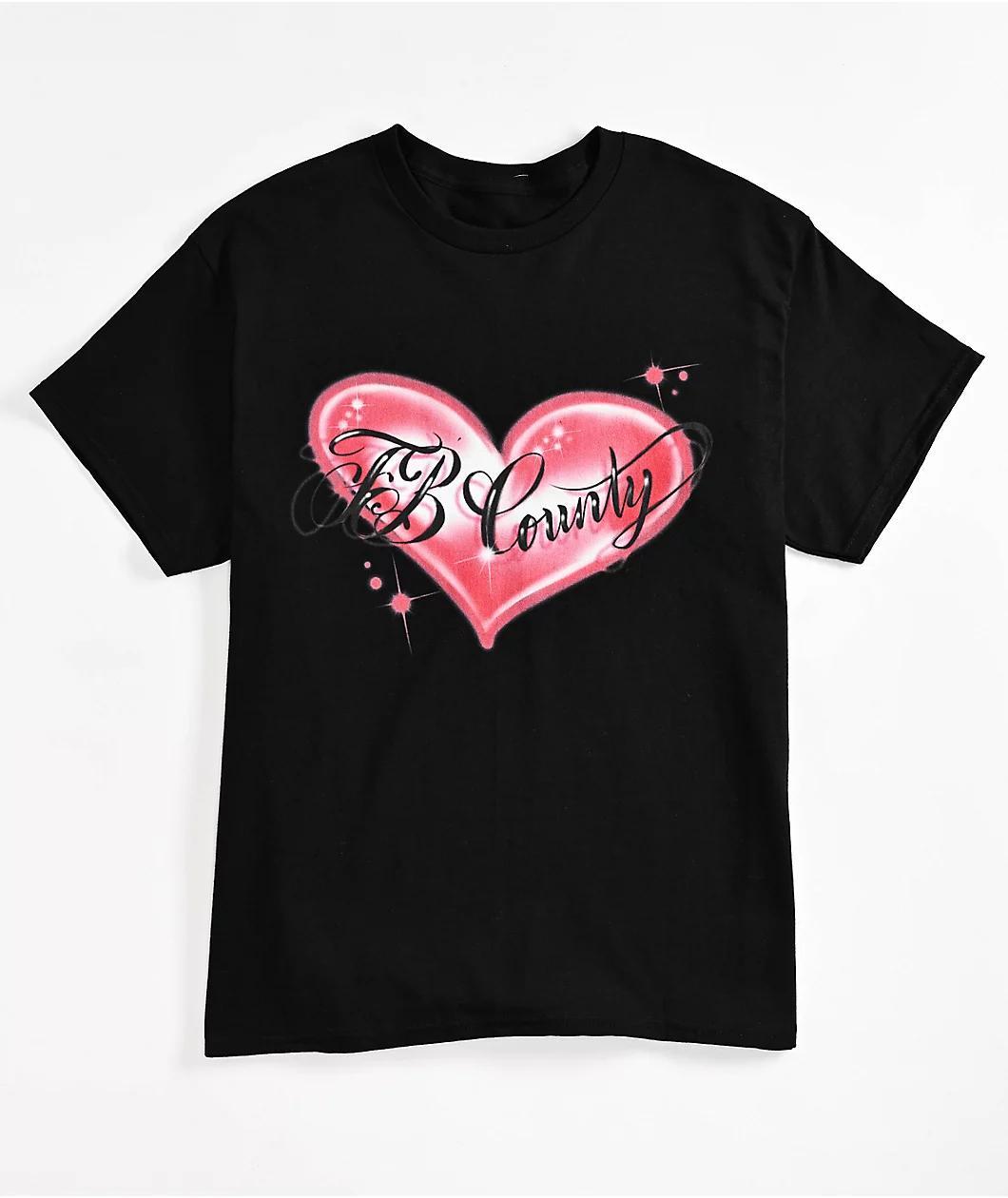 FB County Heart Logo Black T-Shirt Product Image