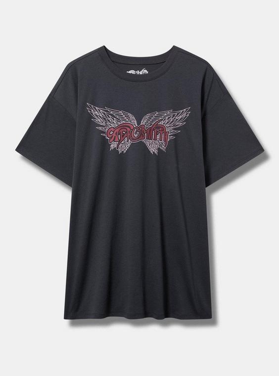 Aerosmith Oversized Fit Crew Cotton Tee Product Image