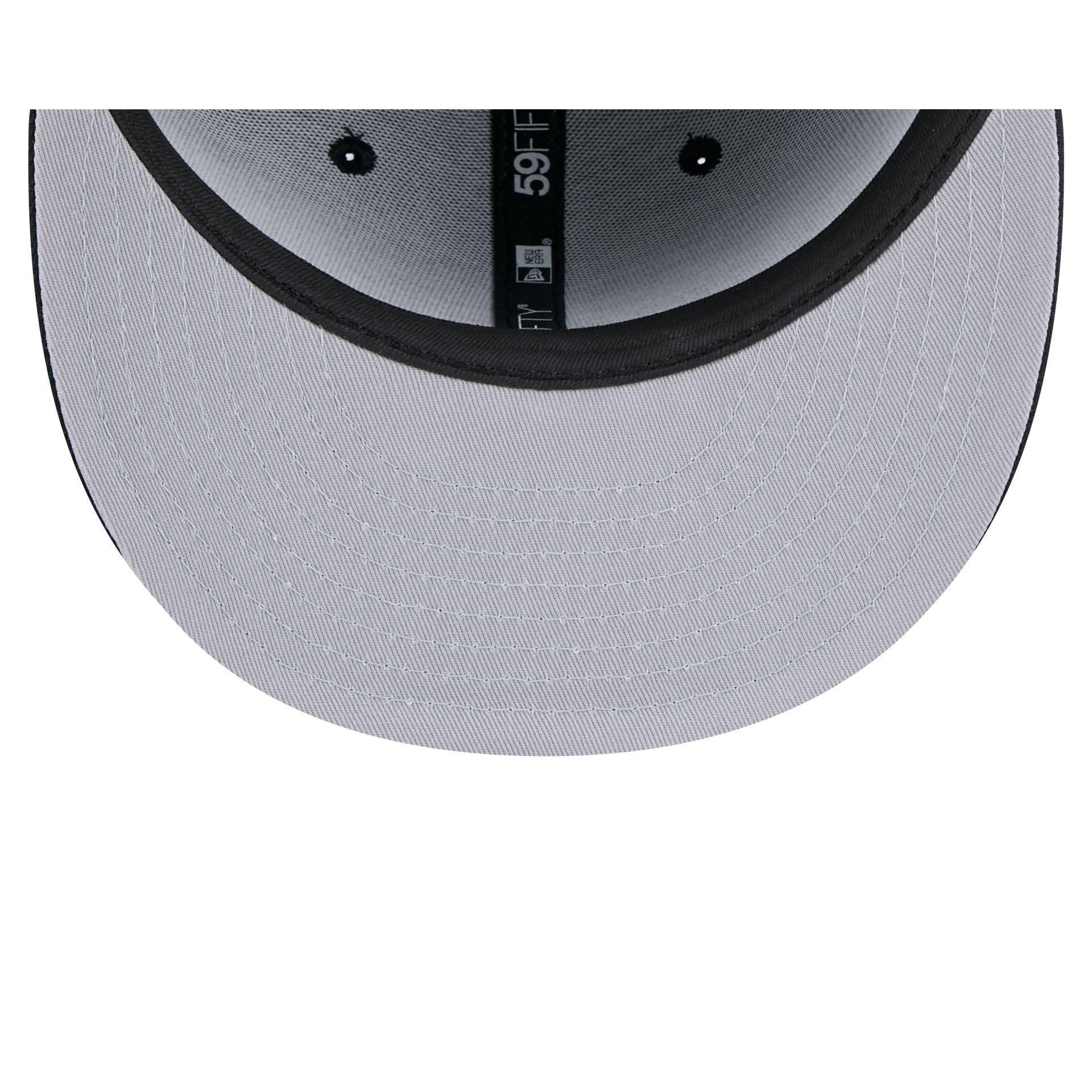 Pittsburgh Pirates Black Poly Rope Split Panel 59FIFTY Fitted Hat Male Product Image