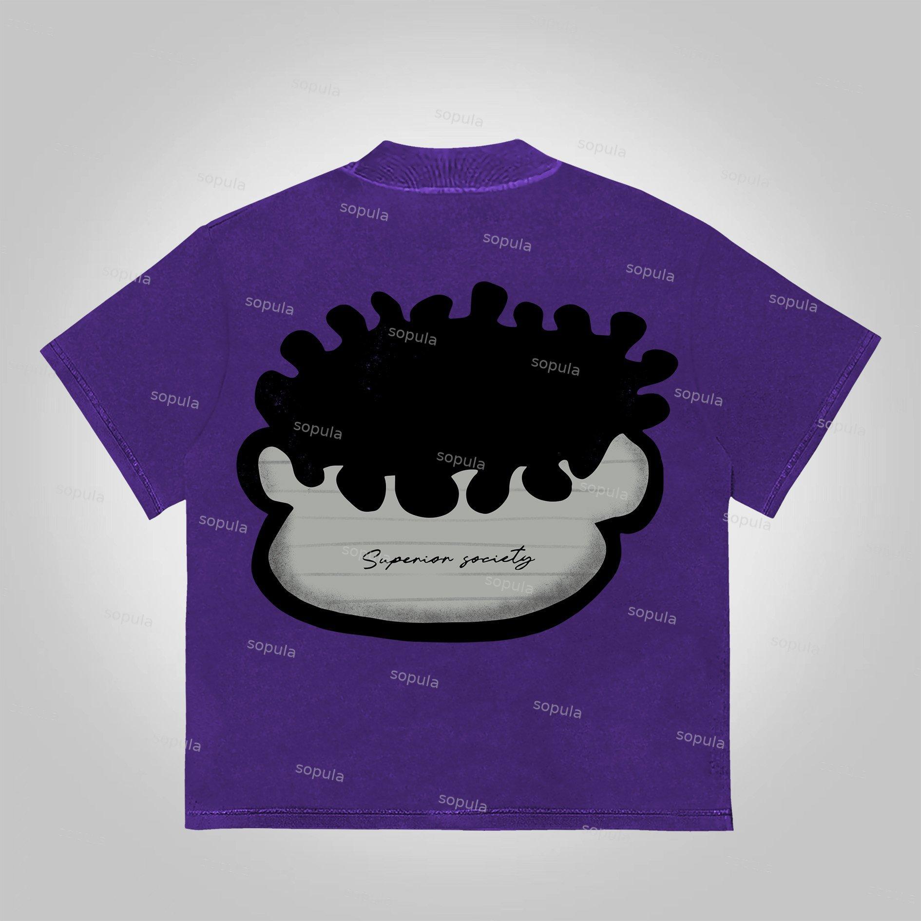 Vintage Big Face Graphic Cotton T-Shirt Product Image