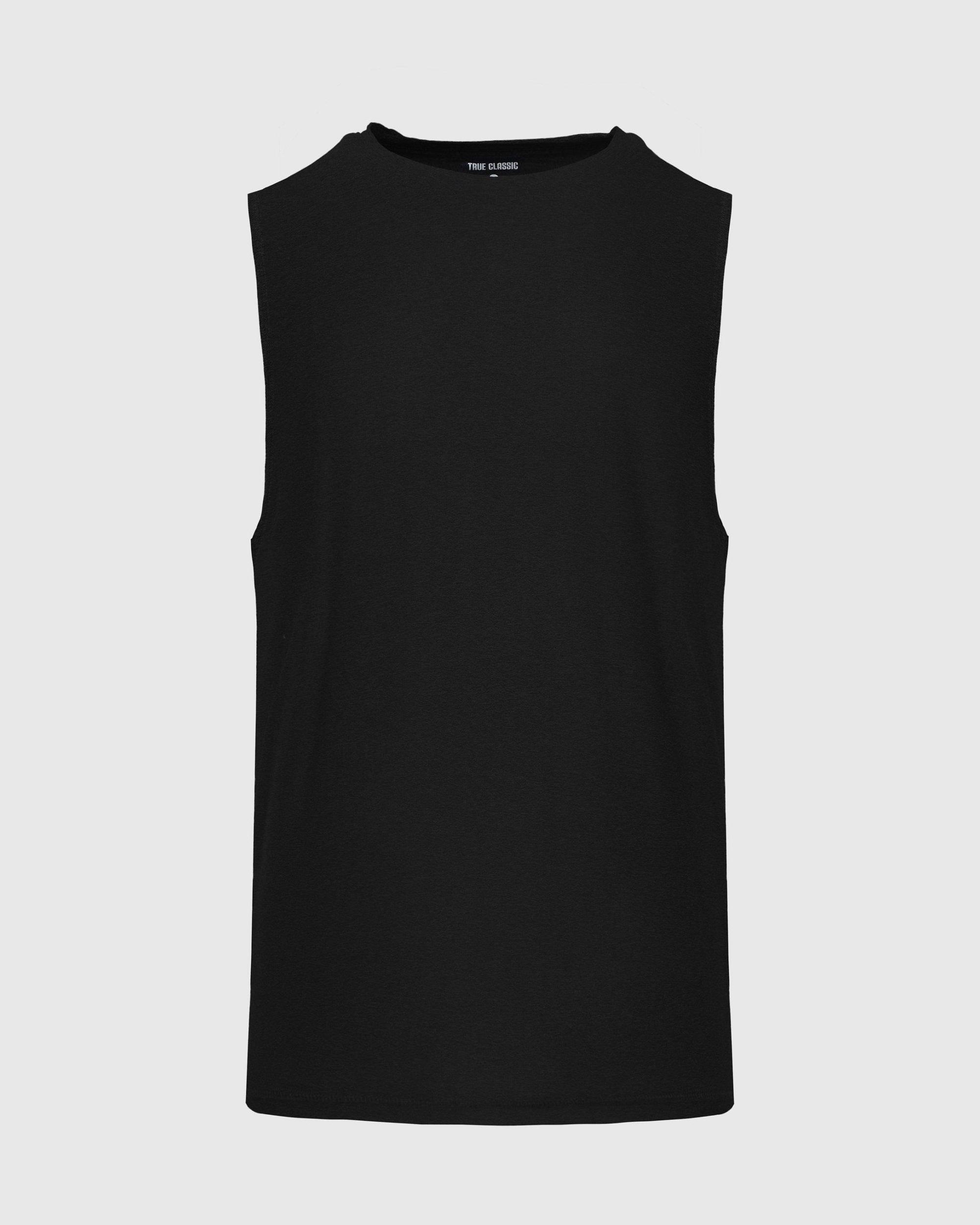 Black Sleeveless Active Muscle Tee Product Image