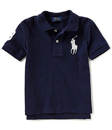 Boys Big Pony Pique Knit Polo, Size 2-7 Product Image