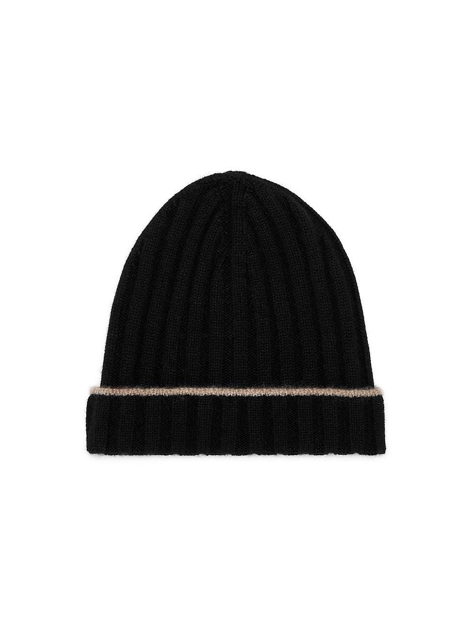 Mens Cashmere Rib Knit Beanie Product Image