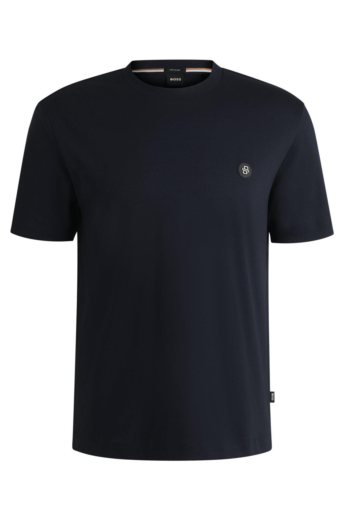 Regular-fit T-shirt in cotton with monogram print Product Image