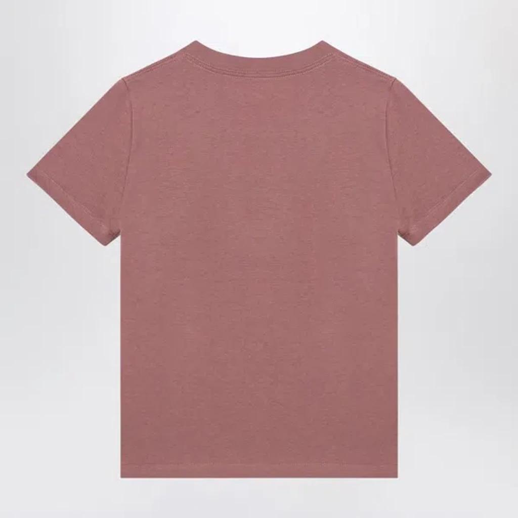 CHLOÉ Cotton Jersey Fitted T-shirt In Pink & Purple Product Image