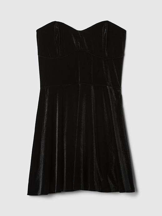 Strapless Velvet Mini Dress Product Image