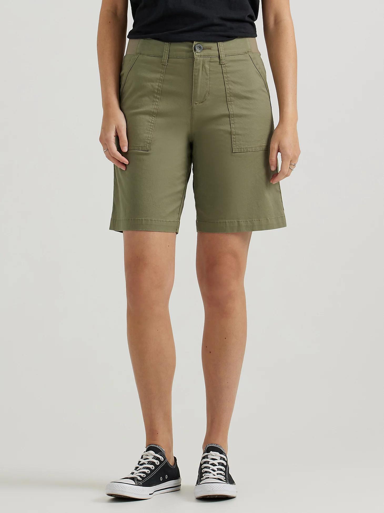 Women's Ultra Lux Comfort with Flex-To-Go Relaxed Fit Utility Bermuda | Women's Shorts | Lee® Product Image