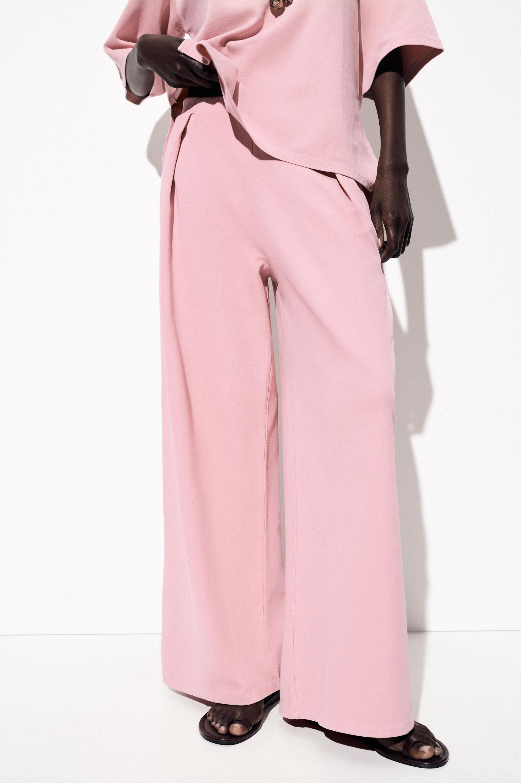 WASHED EFFECT INTERLOCK PANTS Product Image