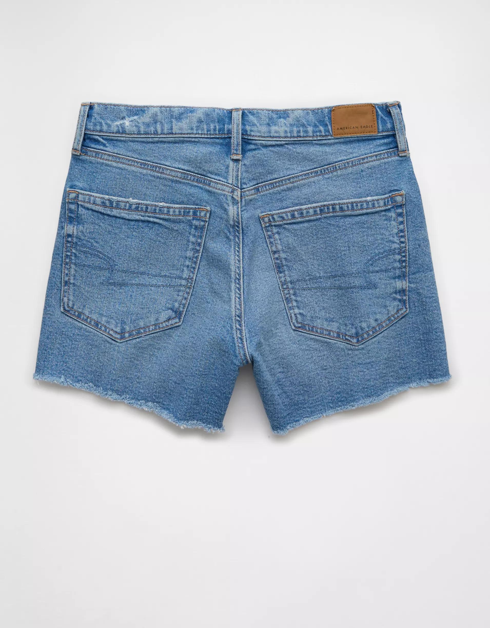 AE Strigid Super High-Waisted Relaxed Denim Short Product Image