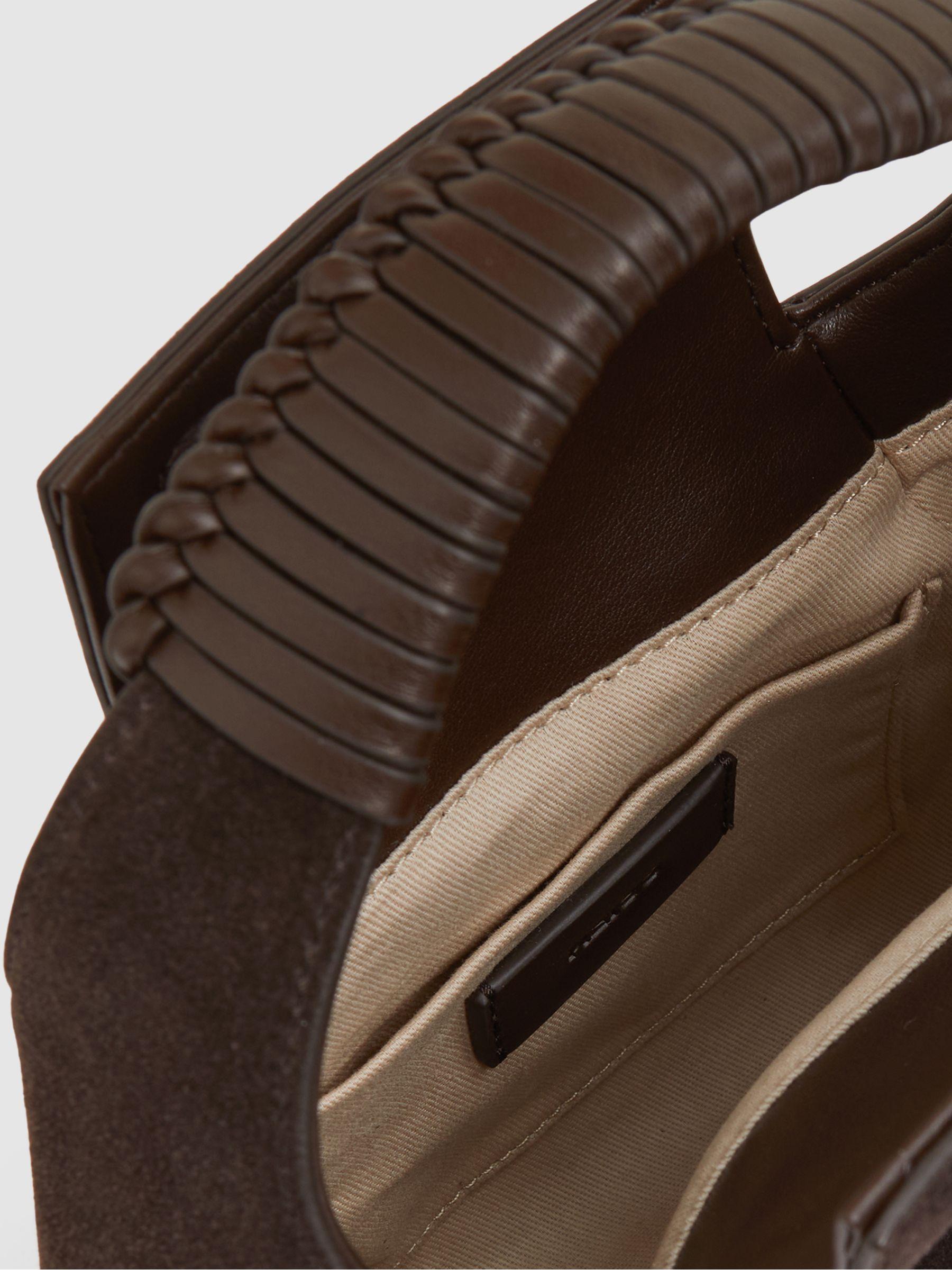 Suede Crossbody Bag in Chocolate Product Image