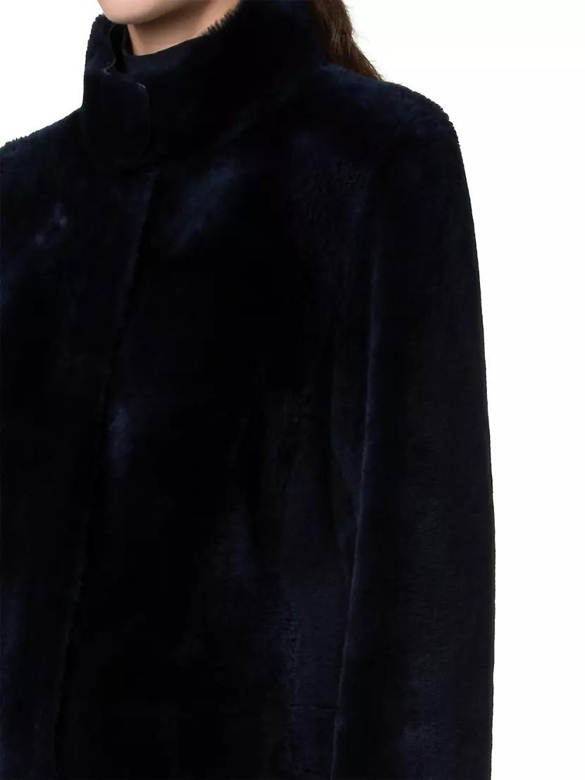 Shearling Knee-Length Coat Product Image