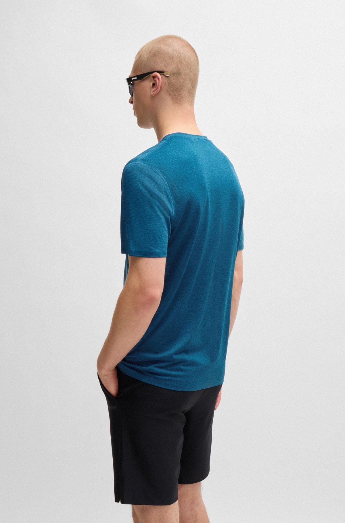 Quick-dry stretch-jersey T-shirt with decorative reflective artwork Product Image