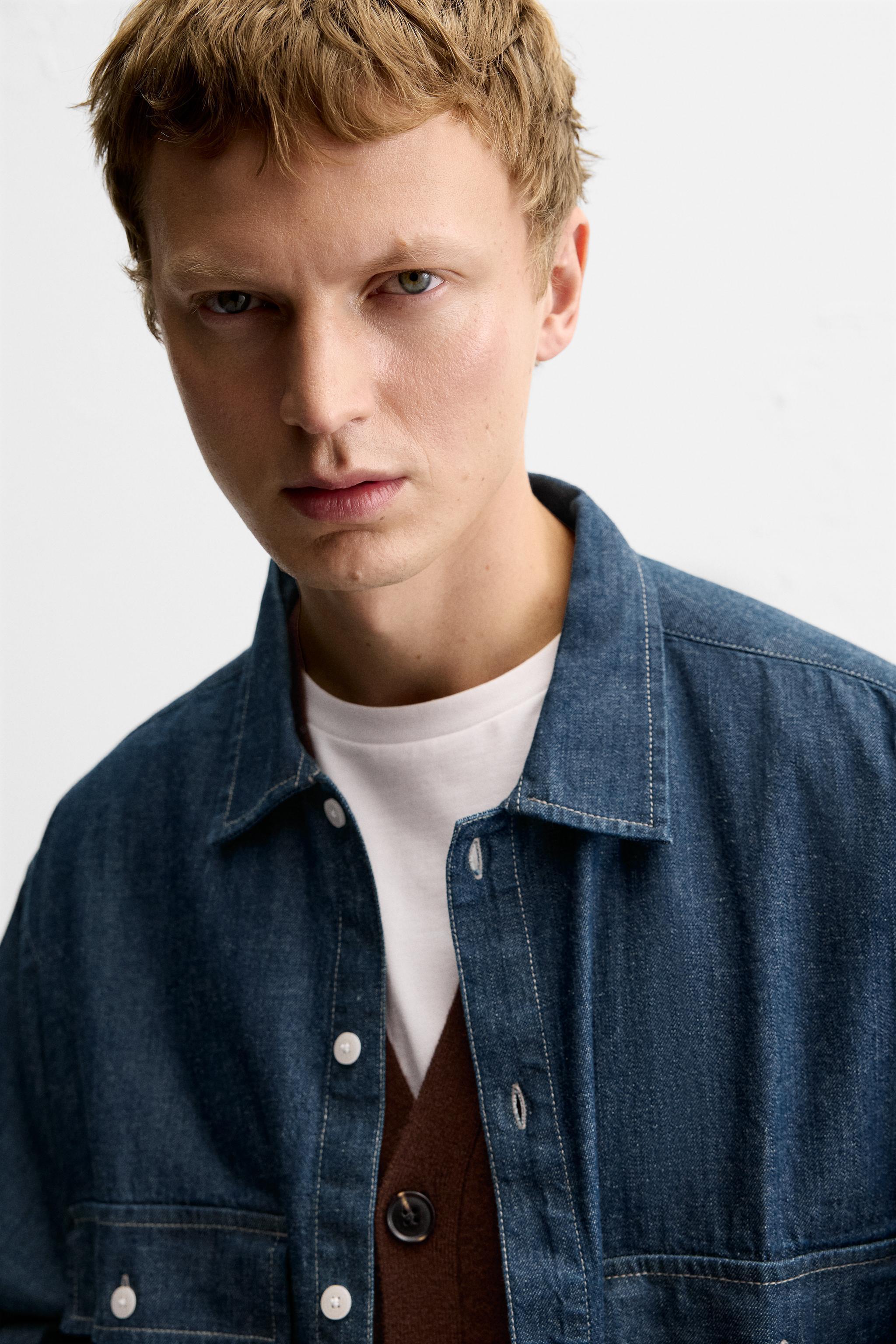 DENIM SHIRT WITH POCKETS Product Image