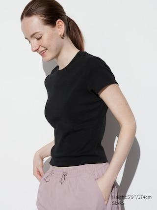 Womens Mini T-Shirt Black Large UNIQLO US Product Image