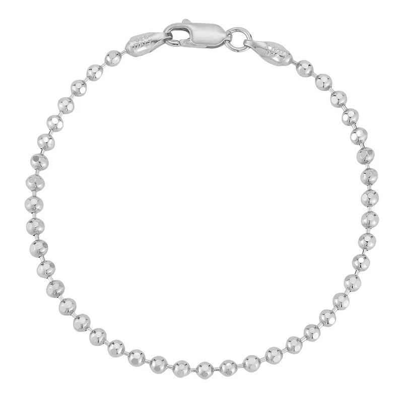 Sunkissed Sterling Ball Chain Anklet, Womens Silver Tone Product Image