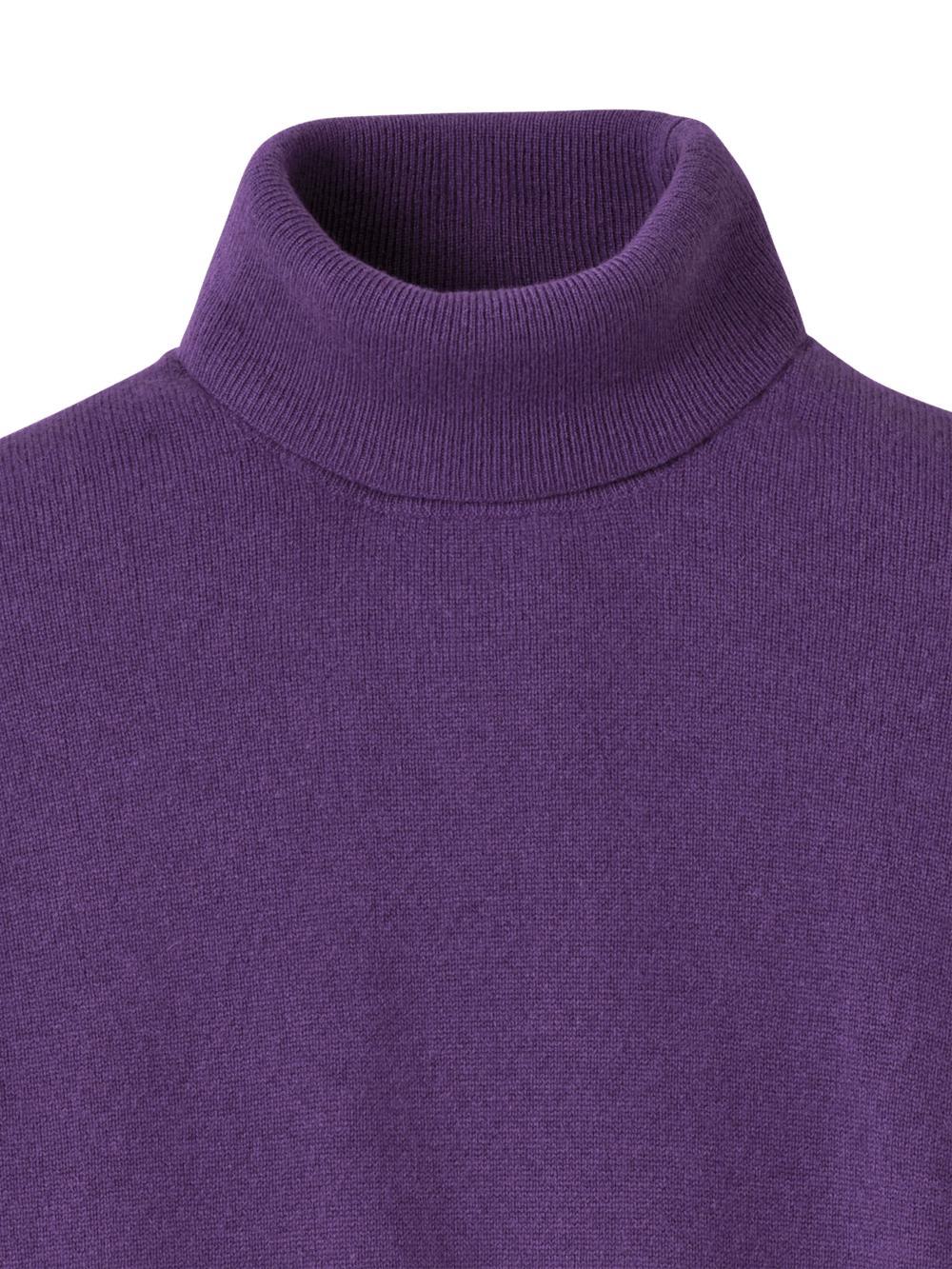 Cashmere Turtleneck Sweater - Purple Product Image