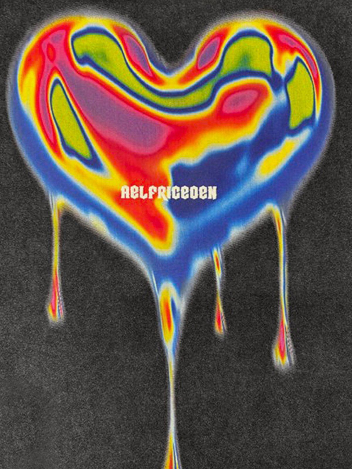 Men's Contrast Color Patchwork Short Sleeve Tee Product Image