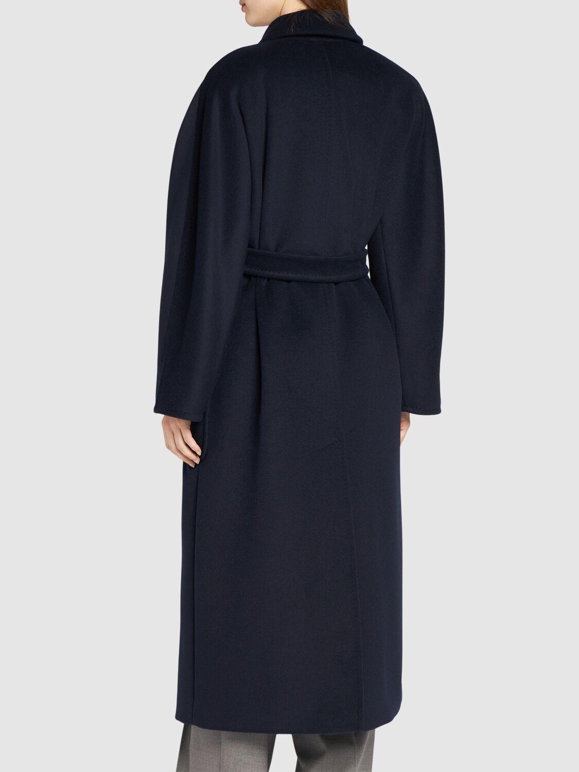 MAX MARA Locri Wool & Cashmere Long Coat In Navy Product Image