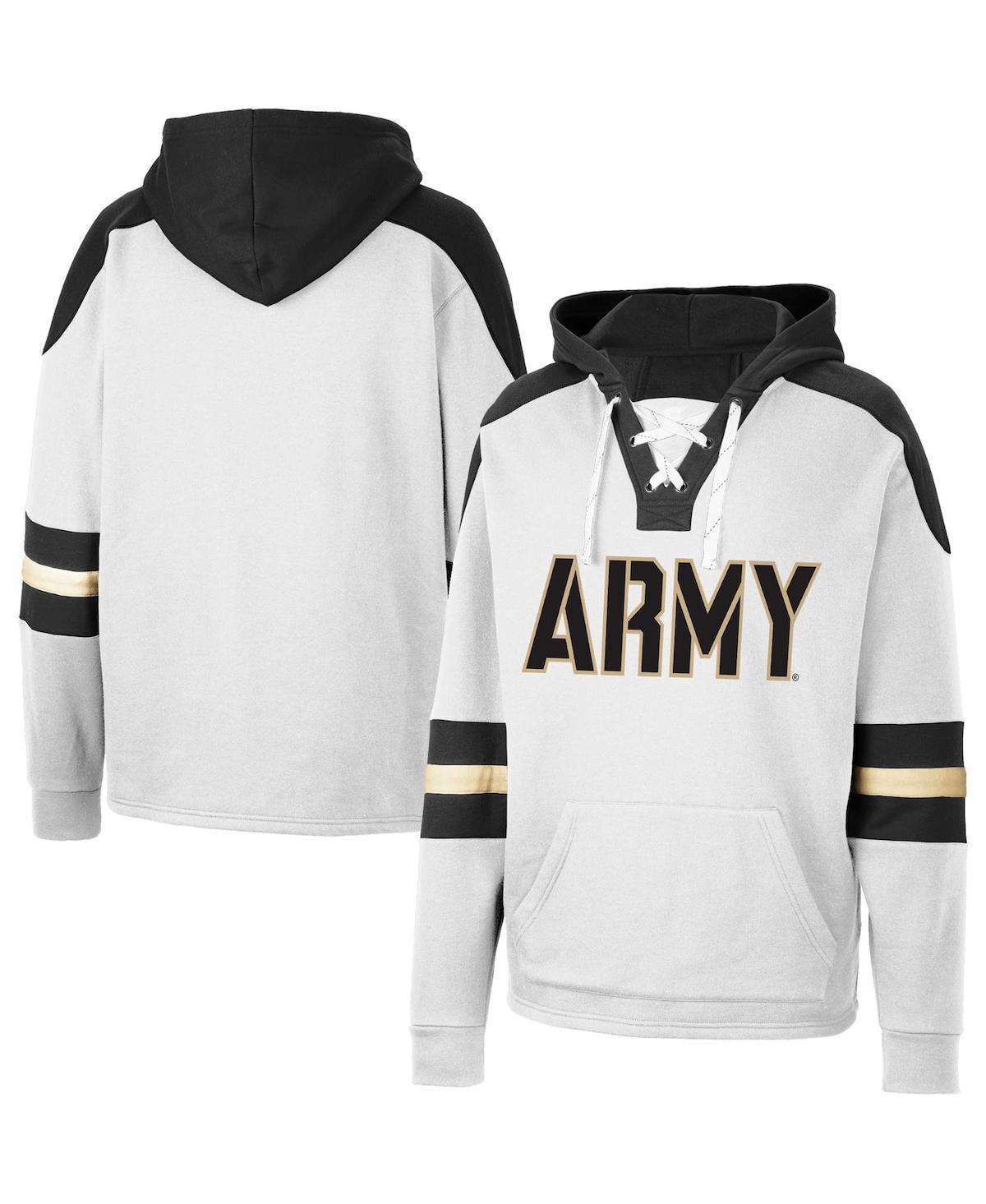 Mens Colosseum White Army Black Knights Lace-Up 4.0 Pullover Hoodie Product Image