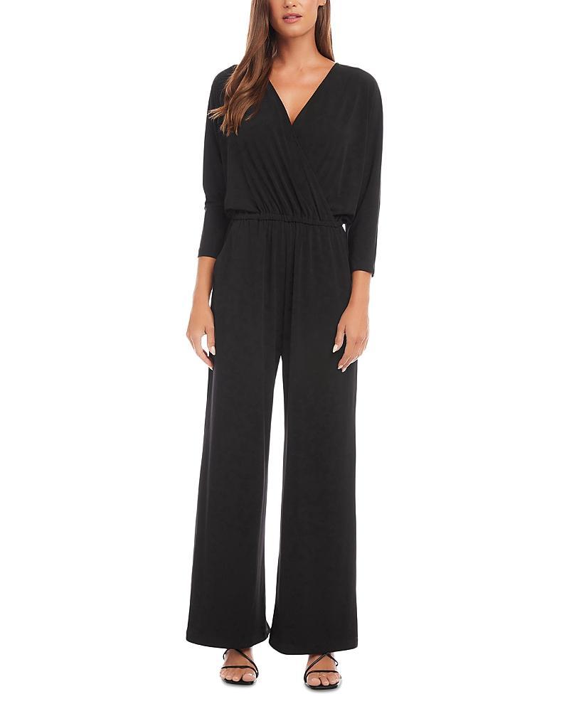 Karen Kane Crossover Neck Jumpsuit Product Image