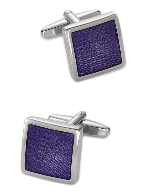 Enamel Square Cufflink - Purple Product Image