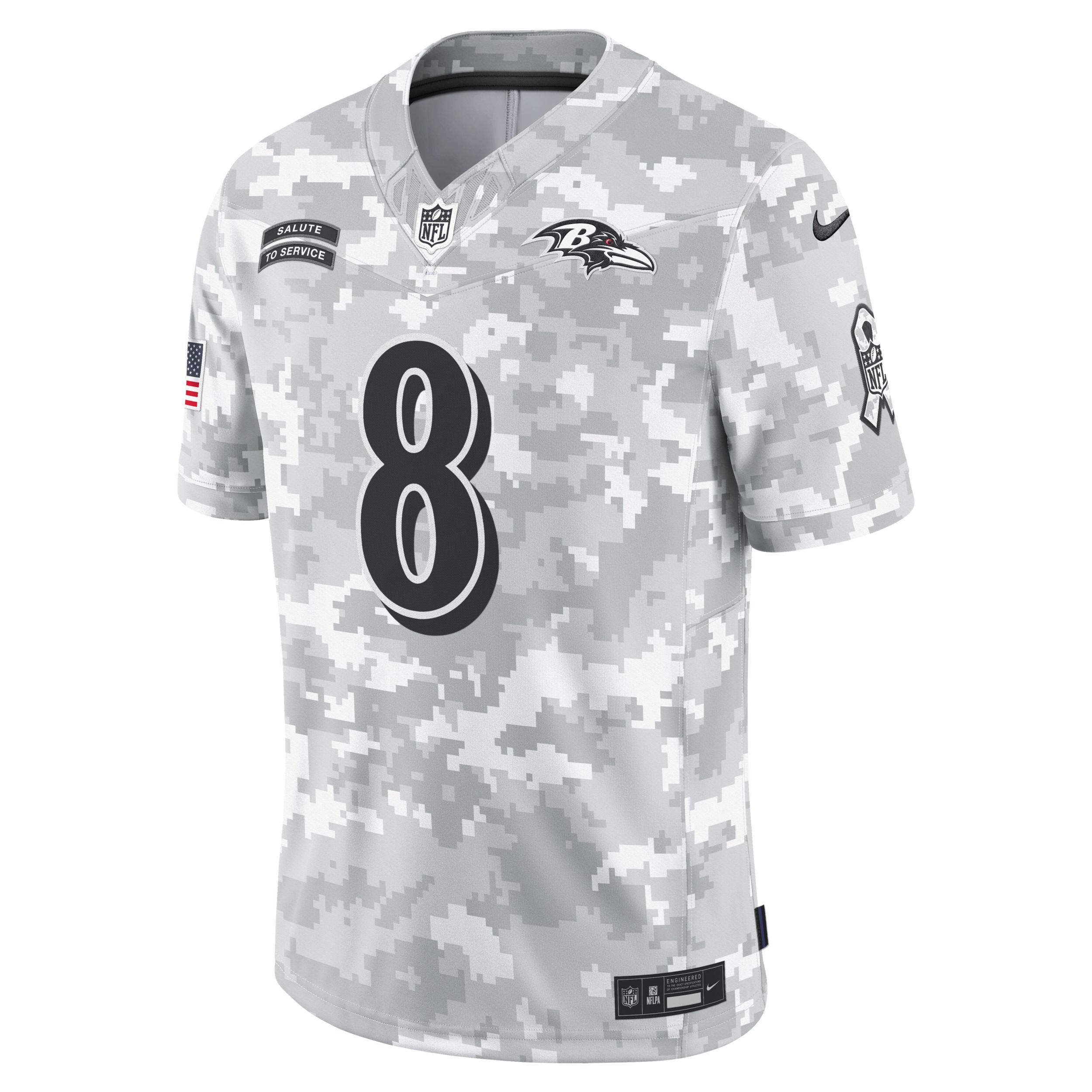 Lamar Jackson Baltimore Ravens Salute to Service Nike Men's Dri-FIT NFL Limited Jersey Product Image