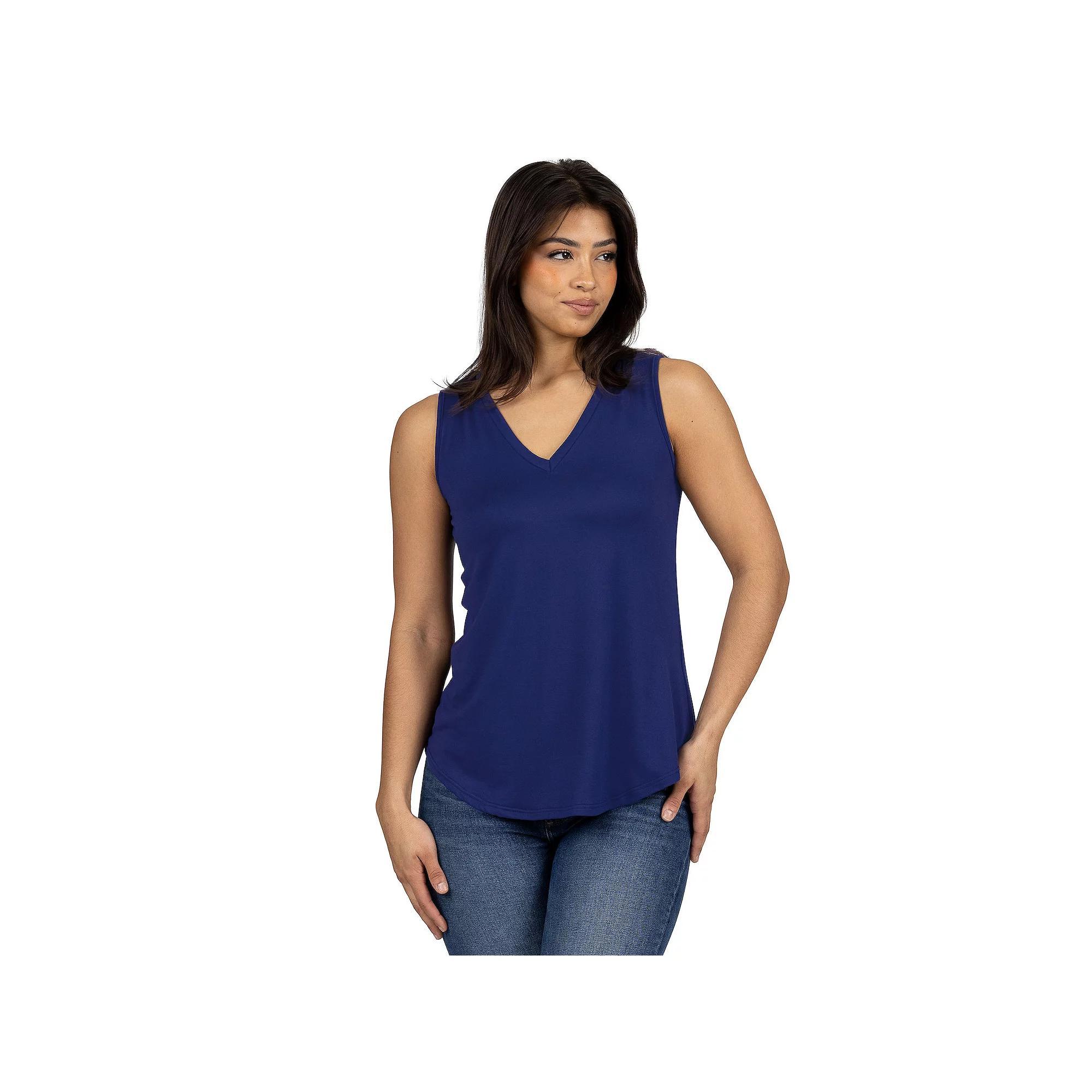 Womens 24seven Comfort Apparel V Neck Tunic Tank Top Product Image