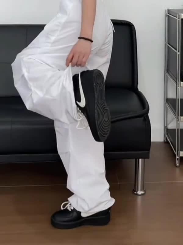 Drawstring Y2K Baggy Cargo Pants Product Image