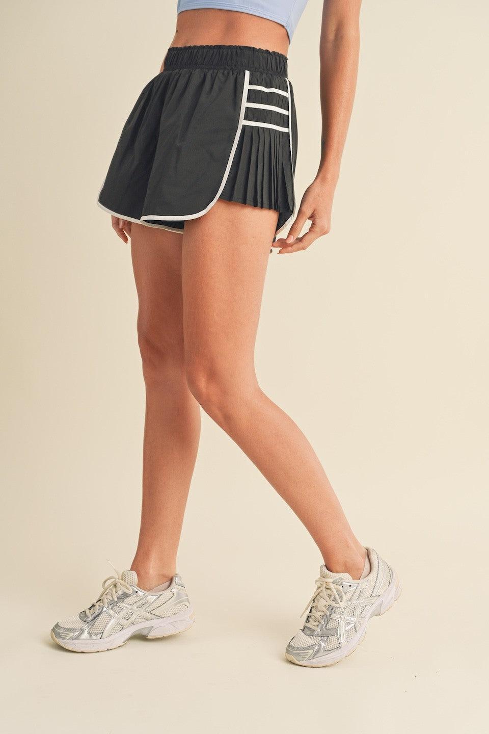 Pleated Sports Shorts Product Image