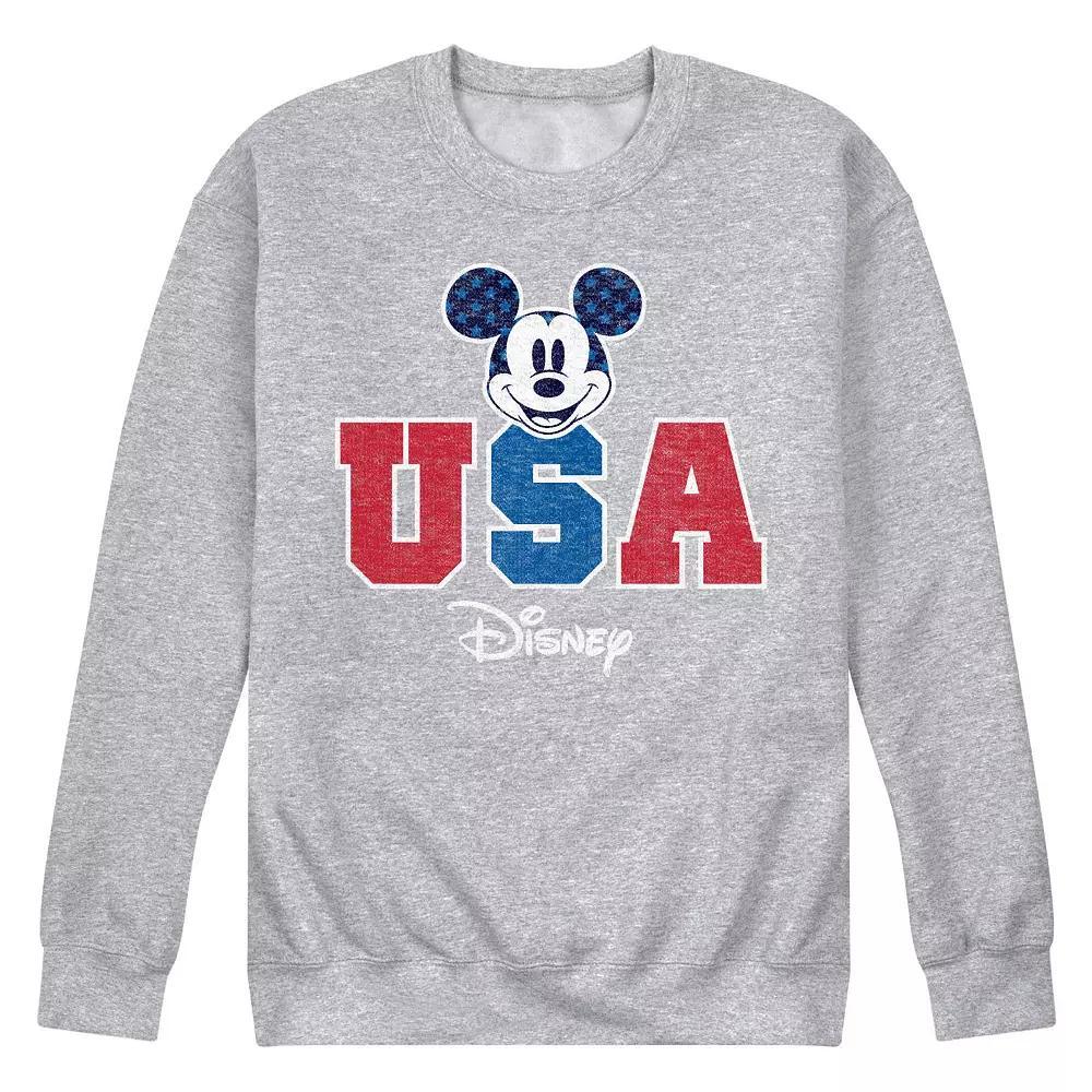 Disney's Mickey Mouse Men's USA Fleece Sweatshirt, Size: XL, Gray Product Image