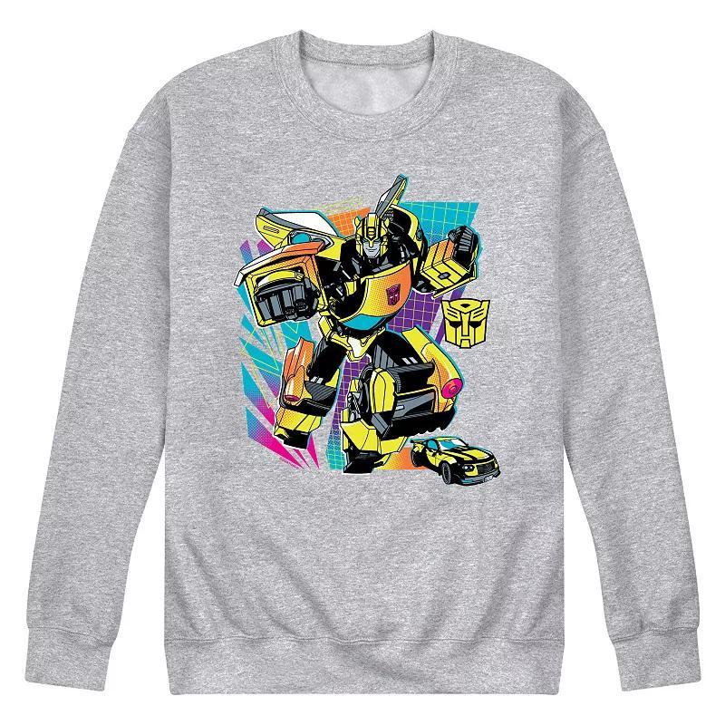 Men's Transformers Bumblebee Fleece Sweatshirt, Size: Medium, Grey Gray Product Image